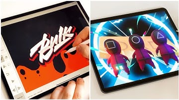 Frame-by-frame animation on iPad Pro using RoughAnimator ▶️2