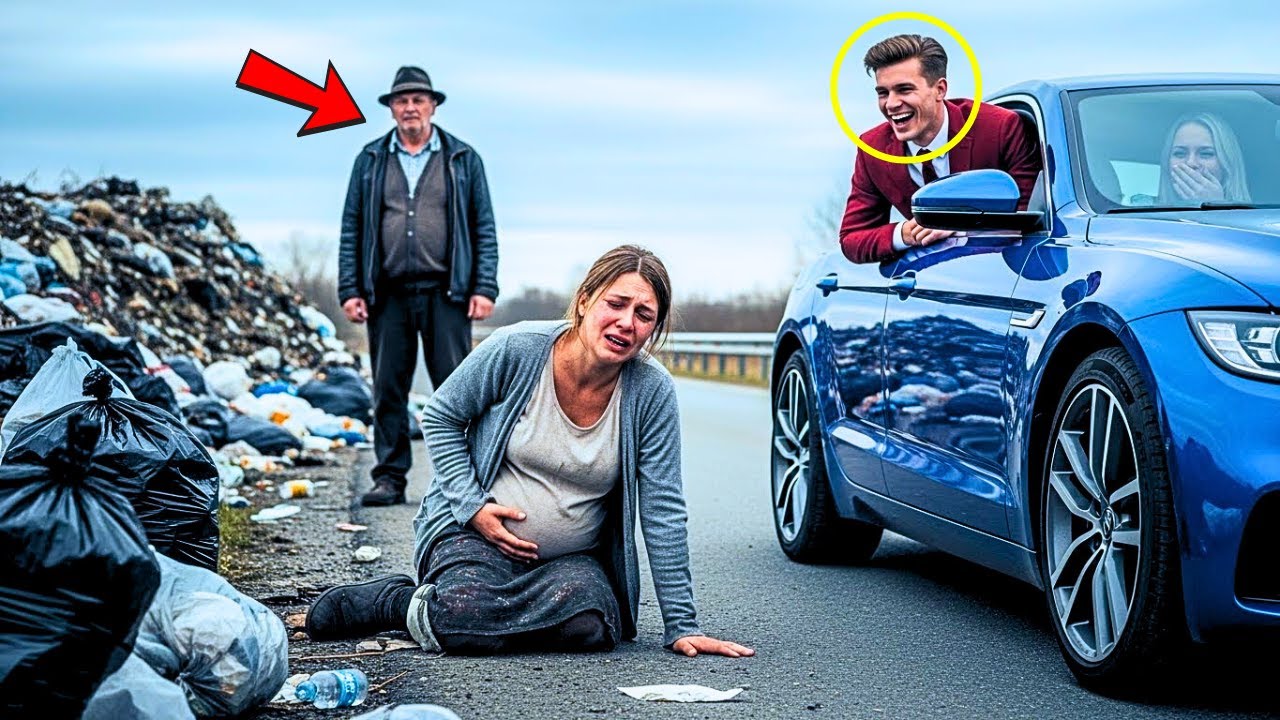 MĄŻ I KOCHANKA PORZUCAJĄ CIĘŻARNĄ ŻONĘ NA ŚMIETNIKU… BEZDOMNY JĄ RATUJE