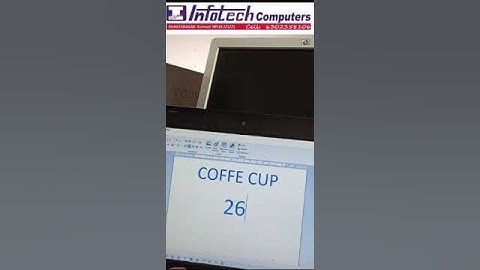 Create Coffe Cup Word Document | Infotech Computers Bhagya Nagar Kurnool 6302358106 #training