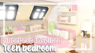Pinterest inspired Teen Bedroom SpeedBuild / Adopt me / Adopt me SpeedBuild