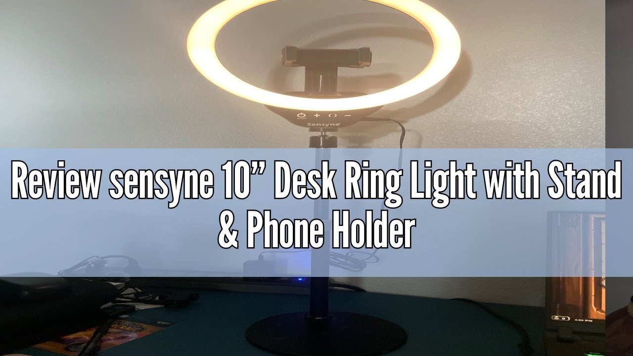 Computer Desk Rings Review sensyne 10” Desk Ring Light with Stand & Phone Holder for ...