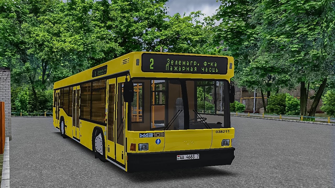 |Omsi 2| ПОЕЗДКА на МАЗ 103.060 (ГОС. АА 4683-7) 2 маршрут