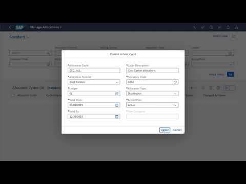 Making Allocations with Universal Allocation SAP S/4HANA Cloud 2011