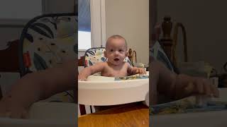 Precious Baby Laughed  after His Mom Mimicked His Joyful Scream
