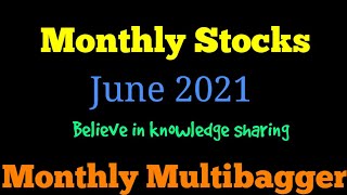 Monthly Multibagger - Stocks for the June Month 2021