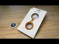 Unboxing AirTag California Poppy Leather Key Ring 