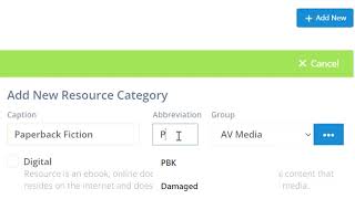 Creating Resource Categories