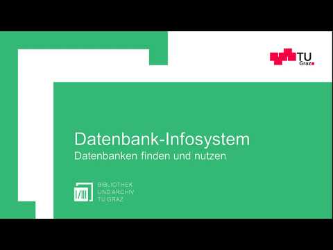 Tutorial DBIS | Datenbanken finden und nutzen