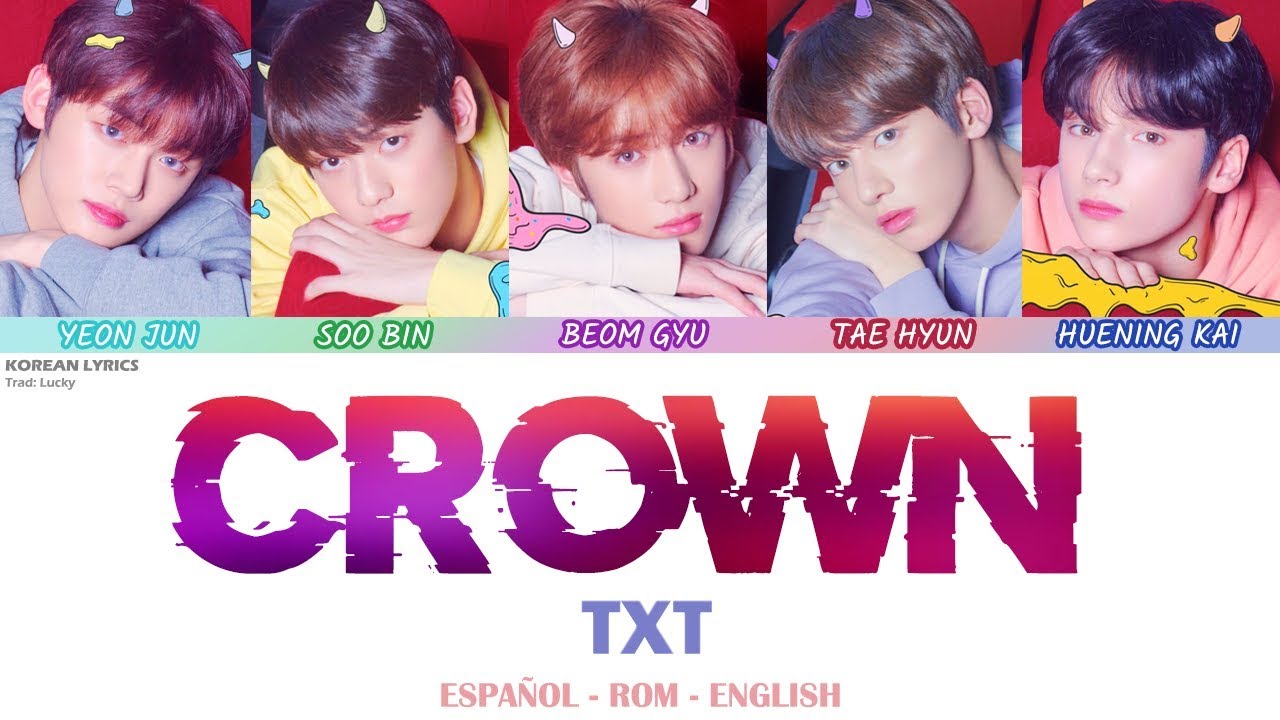 Full txt. Тхт Crown. Txt Crown album. Сценические имена тхт. Концерт тхт плакат.