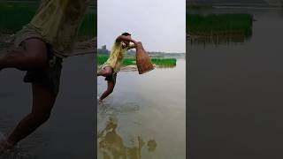 The Boy Catching Big Satifish In Village River Whit Bambu #subscribe #viral #shorts Resimi