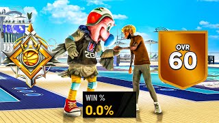 LEGEND MASCOT HELPS LVL 1 60 OVR WIN 1ST GAME of NBA 2K22