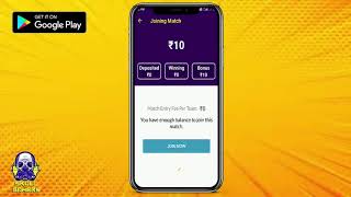 How to join a Match in Skull Gamers app & more | Free Tutorial by Skull Gamers | PLAY & EARN MONEY screenshot 5