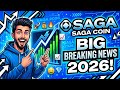 Saga Coin New Big Update 😍| Saga Coin News Today |  Saga Coin Price Predictiion 2026 | Saga Token