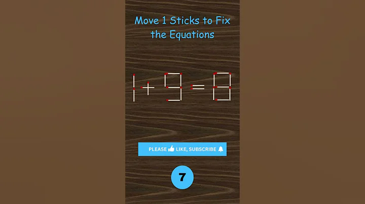 Mind Blowing Trick: Move Only 1 Matchstick | 1 + 9 = 8