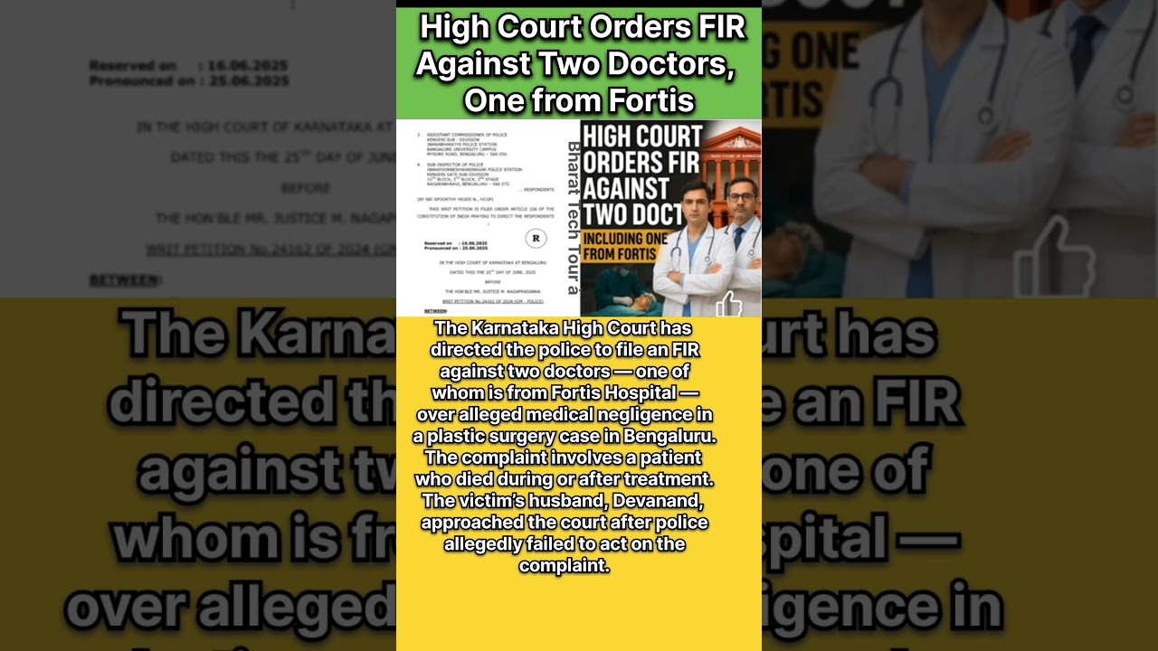 High Court Orders FIRAgainst Two Doctors, One from Fortis