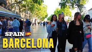 Barcelona, Spain 2024 🇪🇸 Spring Walk in Barcelona 4K