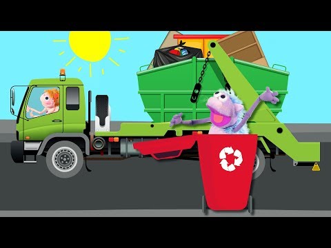 Autá  smetiari, zametacie auto | rozprávka o smetiarskych autách | Hanička a Murko pre deti