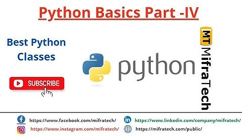 Python Programming Class 4 - Mifratech#bestMlprojects#bestelearningproject#deeplearningpythonproject