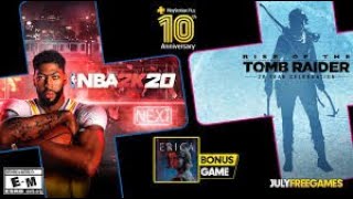 NBA 2K20, PS PLUS 10 Years Anniversary + July Free Games