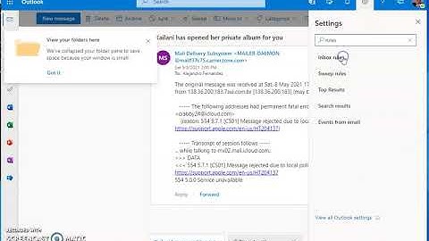 Filtros en outlook para mailer daemon