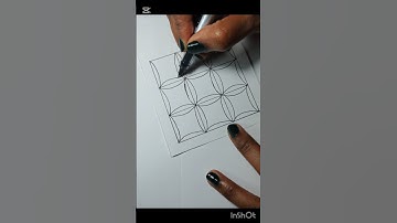 Draw an easy zentangle pattern with me 🎨🖌️#Zentangle #Mandala #Doodle#drawing #easy