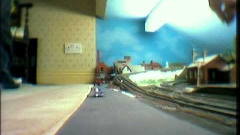 Faller car system on railway layout.