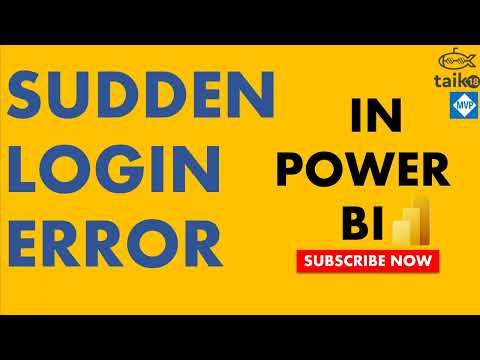 Sudden Login Error in Power BI by taik18