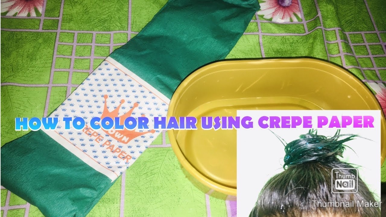HOW TO COLOR YOUR HAIR USING CREPE PAPER! YouTube