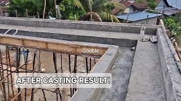 Concrete Gutter Roof Slab – The Final Look After Casting | DIY Construction Project