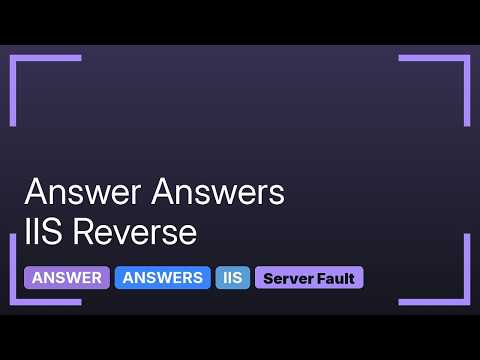 How To ...IIS, Reverse Proxy, URL Masking, Outbound ..