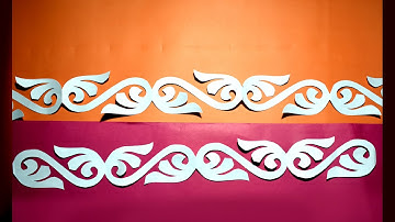 Paper cutting design| Paper border designs | Easy paper cutting border designs step by step