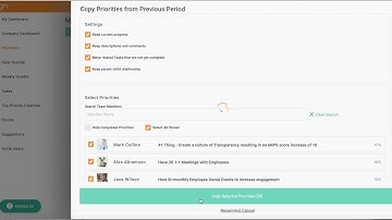 How to copy priorities, OPSP and critical numbers into a new period.