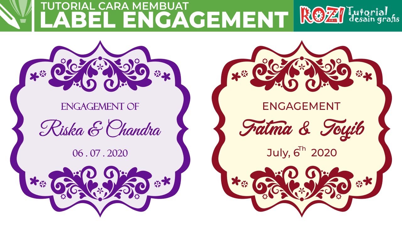 TUTORIAL CARA MEMBUAT LABEL ENGAGEMENT DENGAN CORELDRAW X7 ...