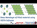 How to draw monolayer of ptse2 material using vesta software