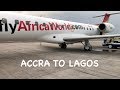 TRIP REPORT | AFRICA WORLD AIRLINES | ACCRA TO LAGOS | EMBRAER ERJ 145| DEPARTURE AND ARRIVAL LOUNGE