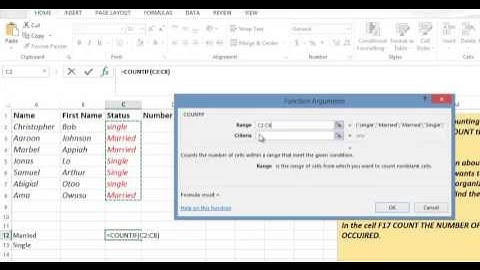COUNT, COUNTA, COUNTIF, COUNTIF WITH THE NOT CRITERIA