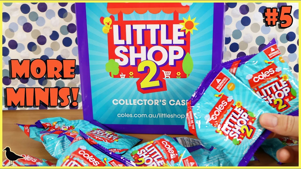 Limited Edition Coles Little Shop 2 Collectors Case Collect All 30 Minis Shopping Pieces. 6 New Miniature Collectibles Blind Bags Bundle