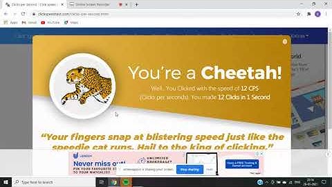 becoming CHEETAH in click speed test