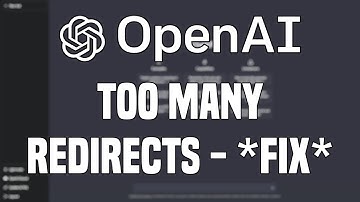 ChatGPT "Too Many Redirects" Error 100% FIX | Tutorial