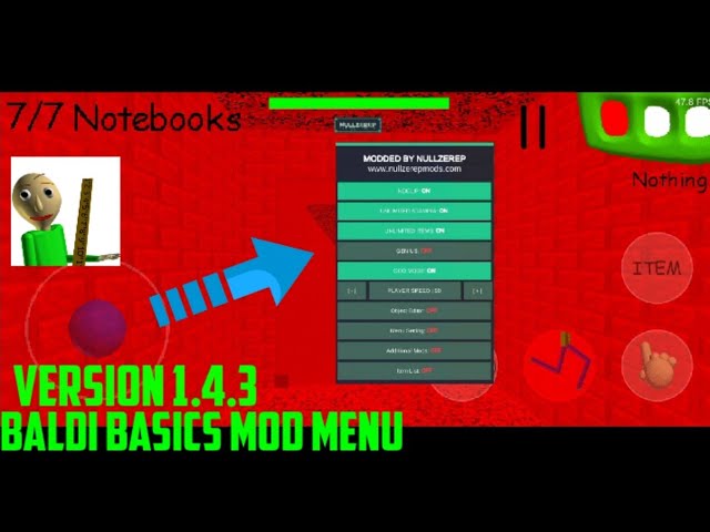 Update 1.3 - Baldi basics full game public demo mod menu by Baldi89989