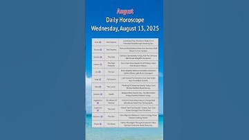 Thumbnail of Daily Horoscope for All Zodiac Signs | Aug 13, 2025 🔮 #astrology #horoscope #daily