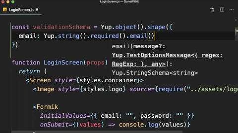 4  Form Validation with Yup