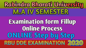 RBU DDE EXAMINATION From Fillup Online process| M.A iv semester Examination form Fillup Step by step
