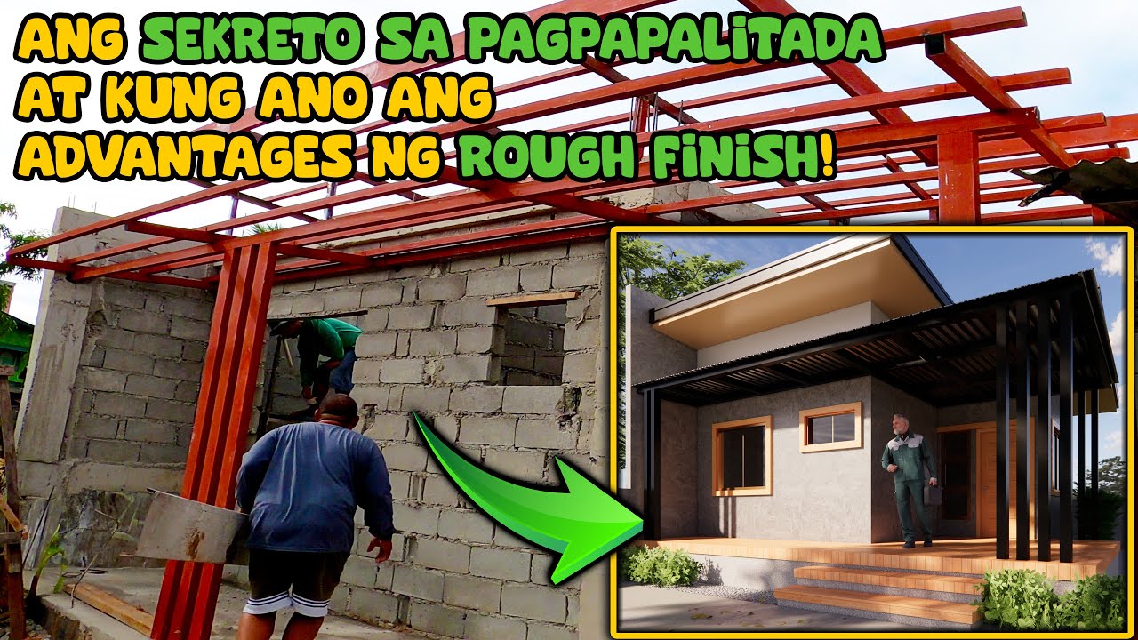 Diskarte sa Pagpalitada sa Maliit na bungalow house | Roofing at mabilis na pagpo-Flooring | PART 2.