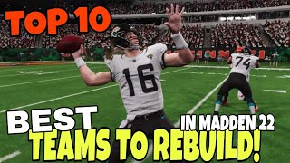 Best Teams to 🔨Rebuild📈 in Madden NFL 22 Franchise Mode with updated rosters & Rookie Player Ratings