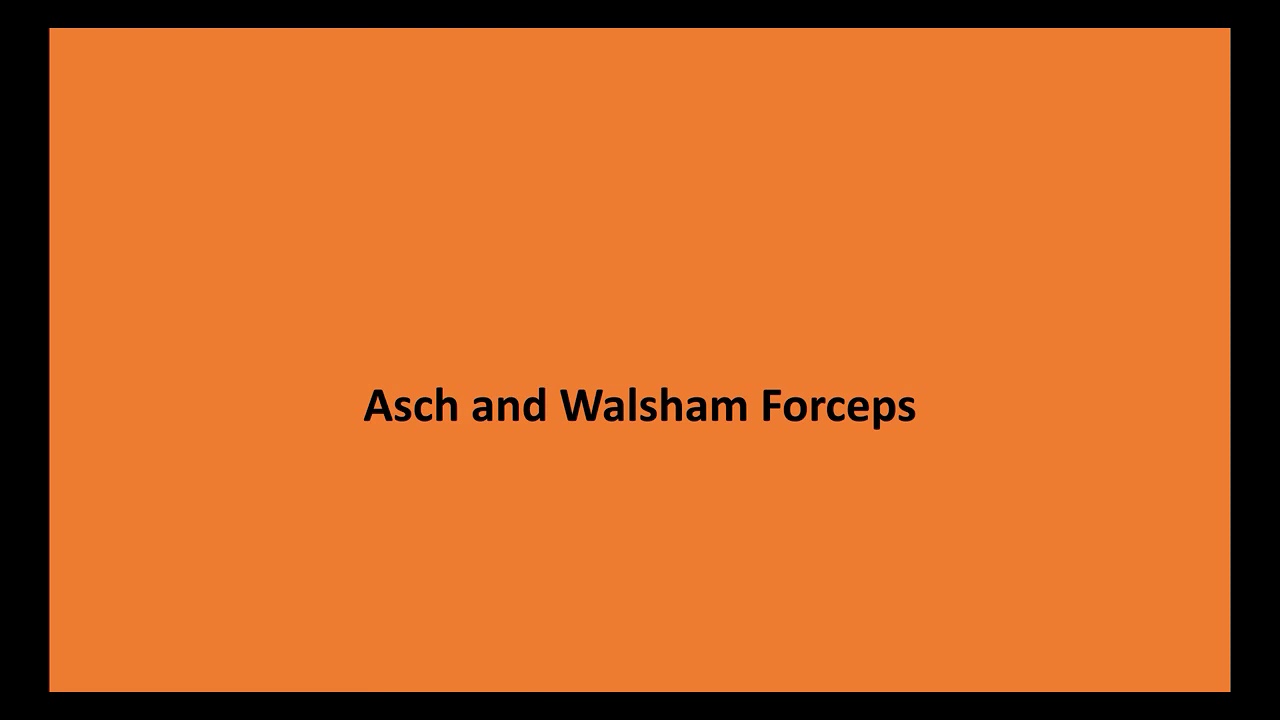 Asch And Walsham Forceps Youtube