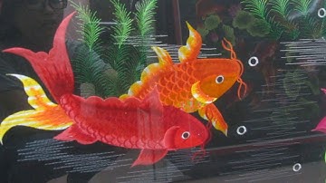 Tranh thêu CÁ CHÉP HOA SEN khổ lớn Amia TTH 150