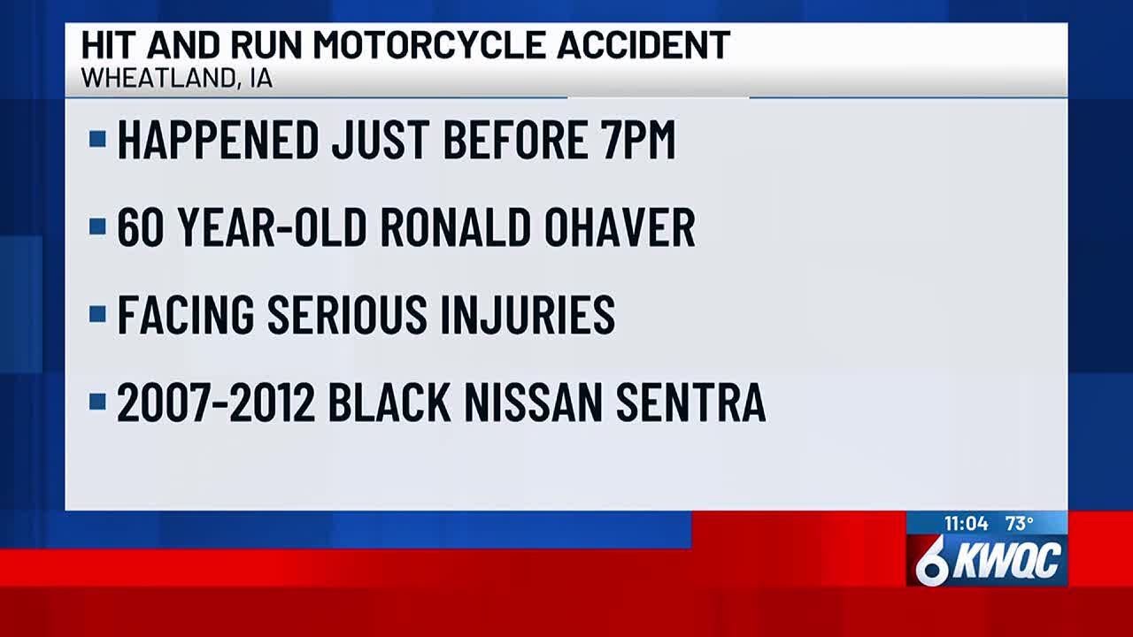 Motorcyclist injured in hit and run Tuesday evening, police say - YouTube