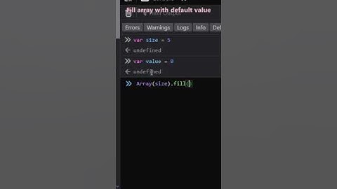Fill array with default value in JavaScript #shorts #javascript
