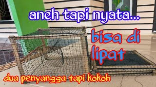 Mini folding fish trap tutorial... easy, practical, sturdy & multifunctional..!!!